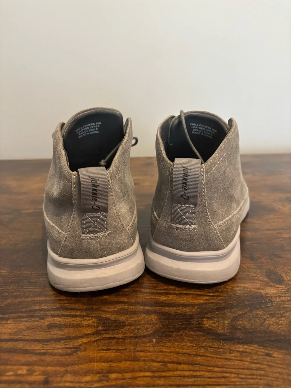 johnnie-O Taupe Suede Chukka Boots